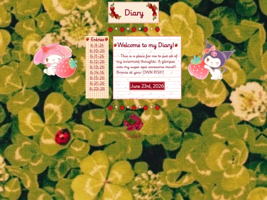 diary screenshot