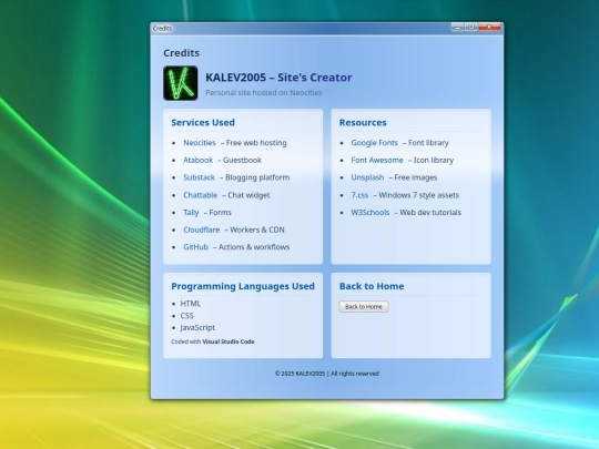credits screenshot