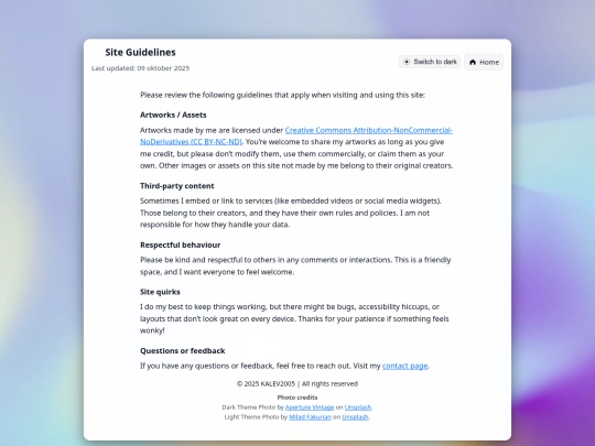 guidelines screenshot
