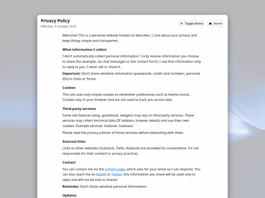 privacy screenshot