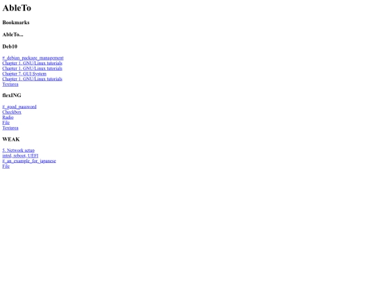 bookmarks screenshot