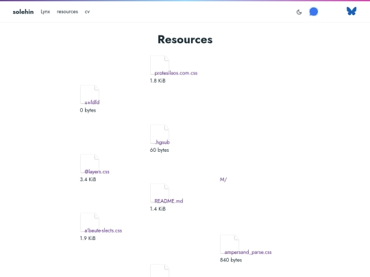 resources screenshot