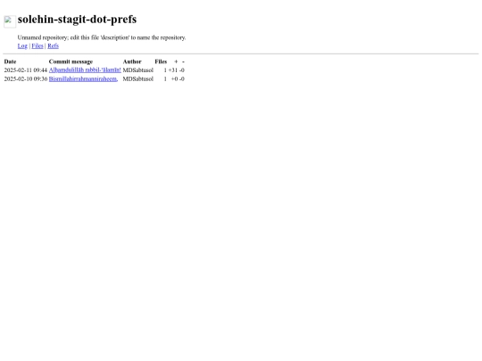stagit/dot-prefs/log screenshot