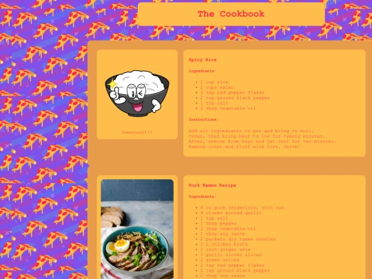 cookbook screenshot