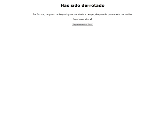 Game/lose screenshot
