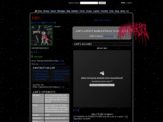 spacehey screenshot