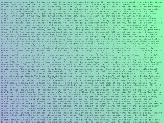 bee movie script screenshot