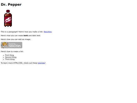 menu screenshot