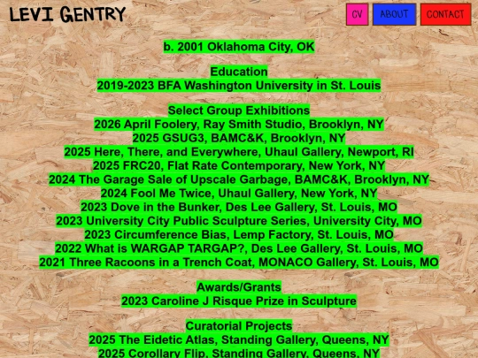 CV screenshot