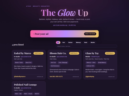 glowup screenshot