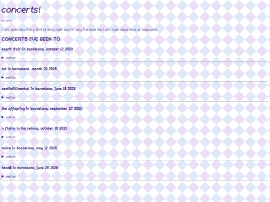 interests/concerts screenshot