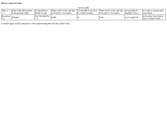Review-Cards-Assignment screenshot