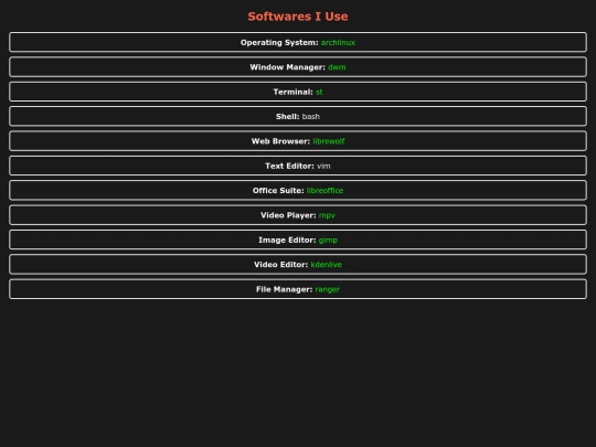 softwares screenshot