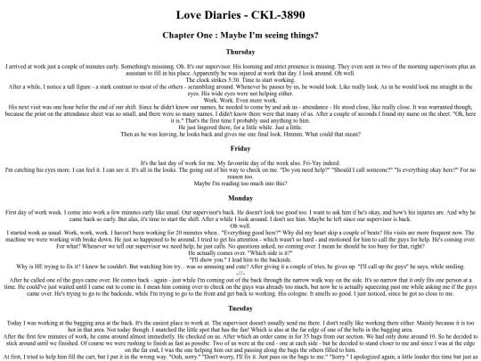 Lovediaries screenshot