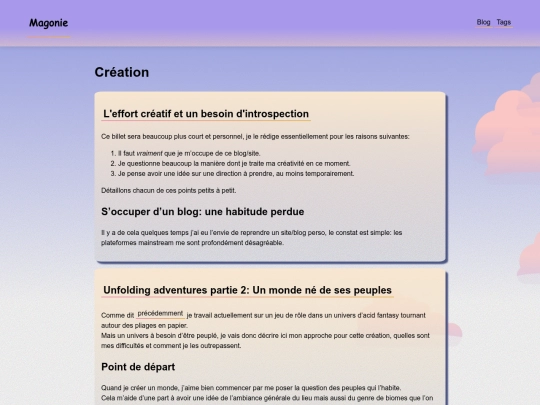 tags/création screenshot