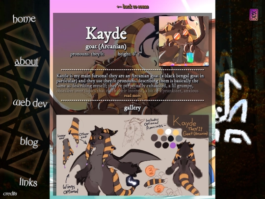 about/sonas/kayde screenshot