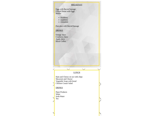 menuassignment screenshot