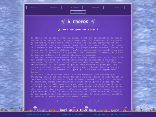 pages/apropos screenshot