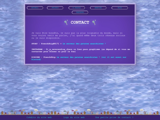 pages/contact screenshot