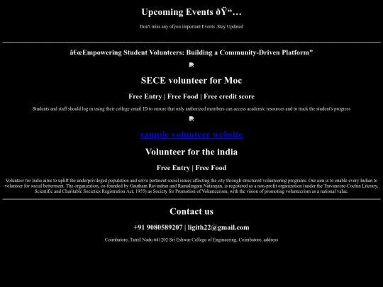 volunteer/First website screenshot