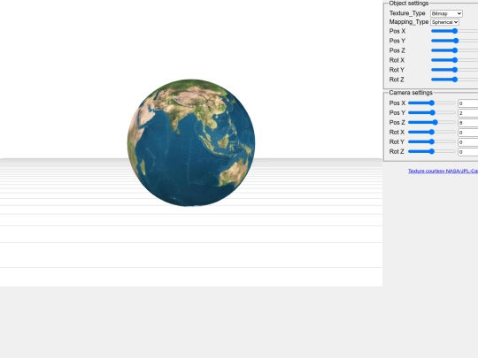 webgl/sphere screenshot
