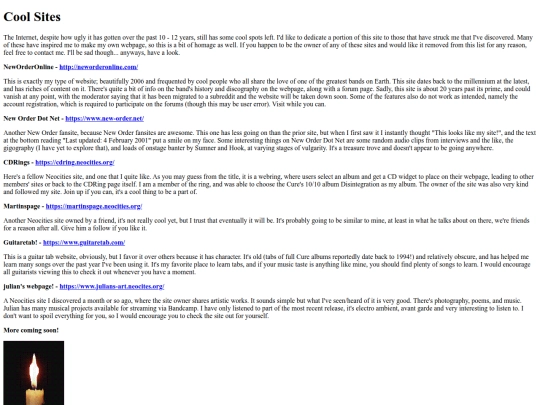coolsites screenshot