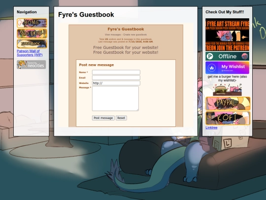 guestbook screenshot