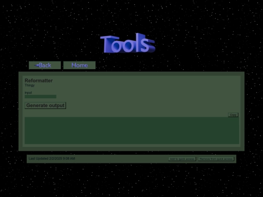 my-stuff/tools/reformatter screenshot