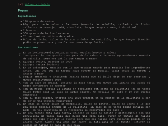 recetas/pepas screenshot