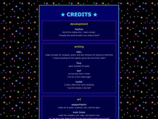 credits screenshot