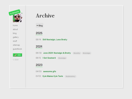 blog/archive screenshot