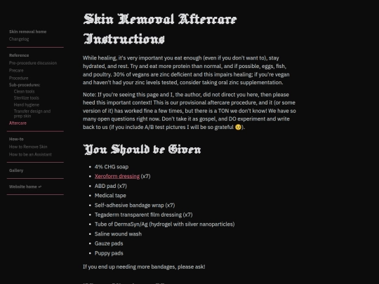 skin-removal/aftercare screenshot