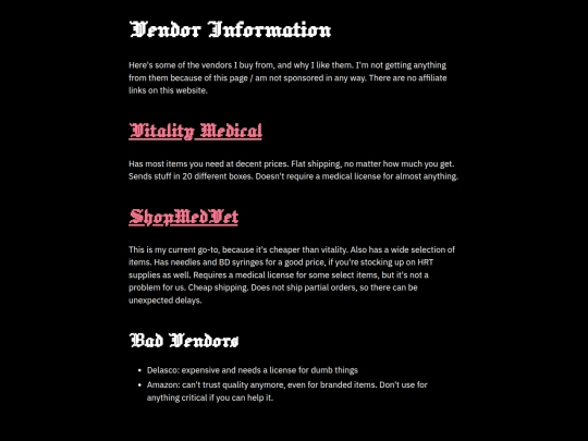 vendors screenshot