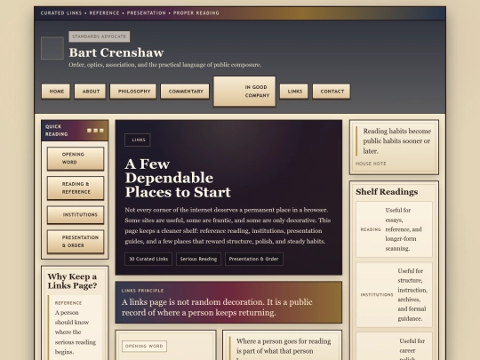 old-site/links screenshot