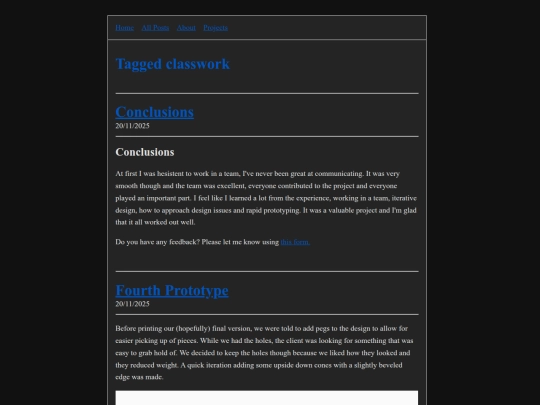 tags/classwork screenshot