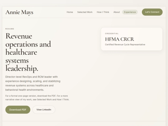 resume screenshot