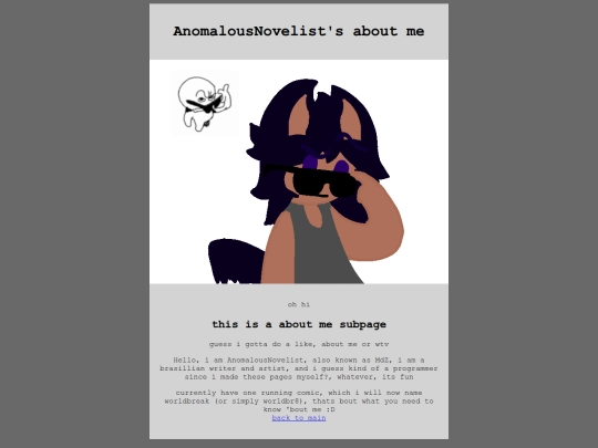 aboutme screenshot