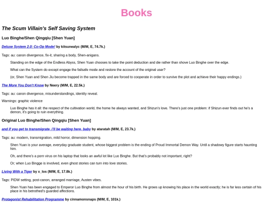 Books screenshot