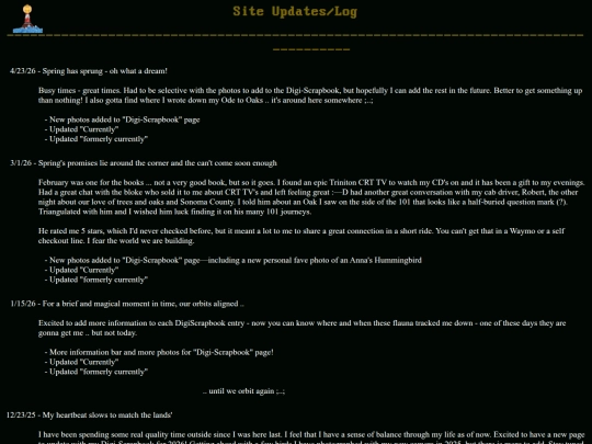 site-updates screenshot