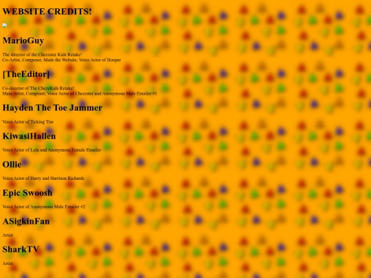 websitecredits screenshot