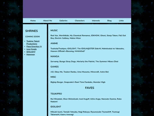 interests screenshot