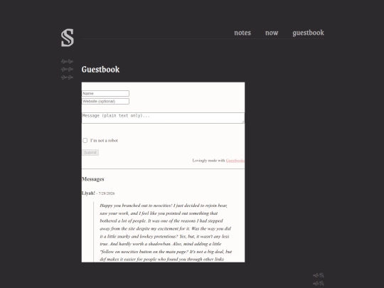 guestbook screenshot