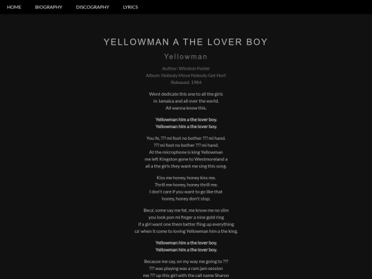 Yellowman/YellowmanATheLoverBoy screenshot