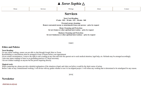 services screenshot