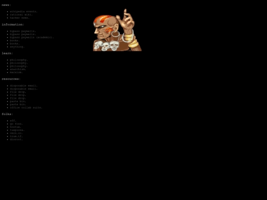 links screenshot