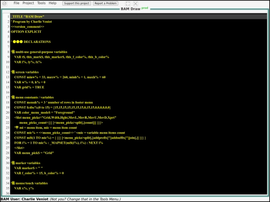 BAM_IDE screenshot