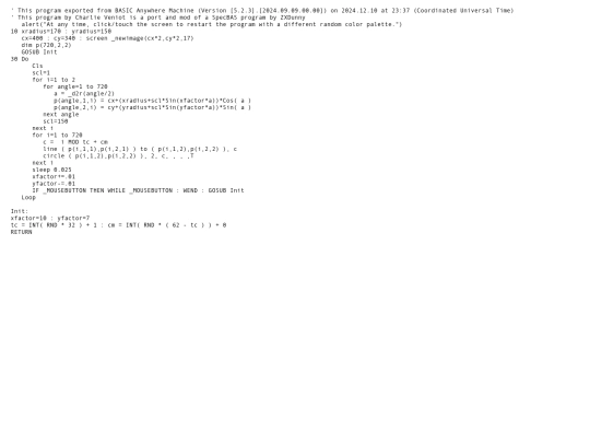 sample_programs/Fan Dance Redux.prod.bas screenshot