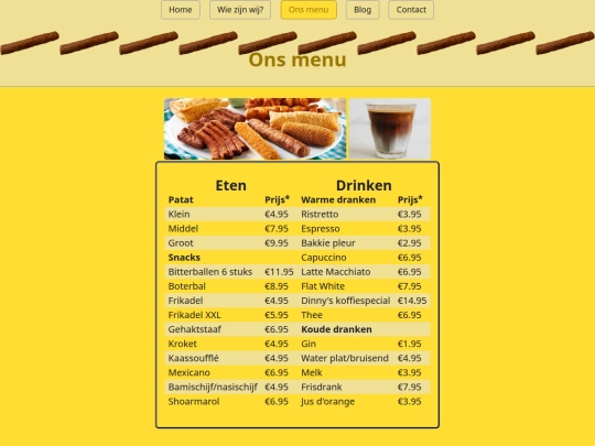 menu screenshot