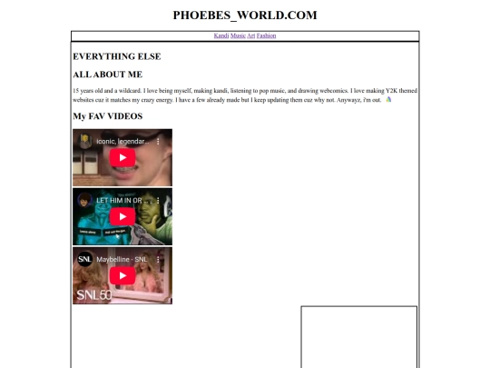 MySpacepage screenshot