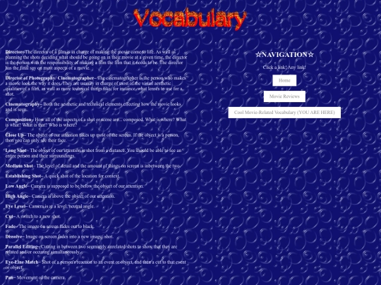 vocabulary screenshot